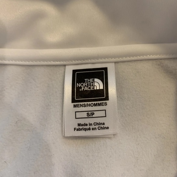 The North Face Full Zip Hooded White Jacket Pockets Mens Size S Red Logo Japan - Picture 4 of 12